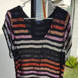 Sequin stripe dress